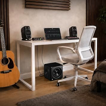 IK Multimedia iLoud Micro Monitor & iLoud Sub Bundle with ARC X Calibration, 25Hz Bass Extension, Portable Bluetooth Studio Speaker System for Mixing, Production & DJ Use