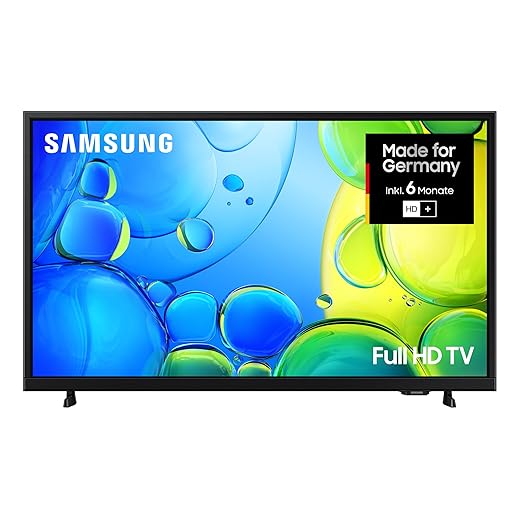 Samsung Full HD F6009F 32 Zoll (81 cm) LED Flachbildfernseher, PurColor-Technologie, HDR, Object Tracking Sound Lite, Knox Security, One UI Tizen, Smart TV, Unbegrenzt kostenlose Inhalte