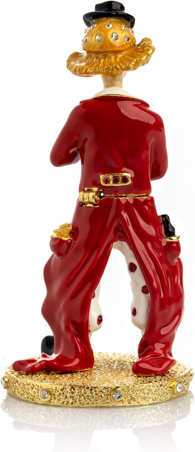 Keren Kopal Circus Clown Trinket Box Decorated with Crystals Handcrafted