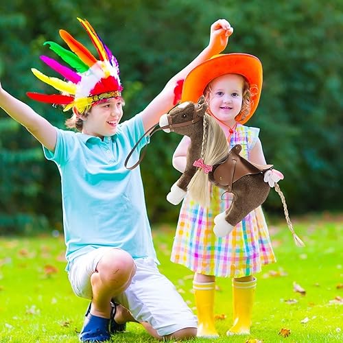 Vista 4 de HollyHOME Animal de Peluche Caballo Lindo Poni de Peluche Juguetes de Caballo de Juego de Simulación para Niñas 11 pulgadas Chocolate