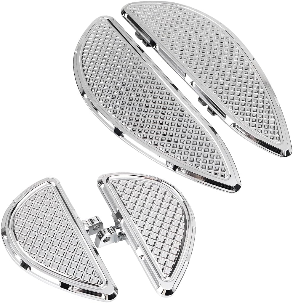 Motorcycle Chrome Driver Stretched Floor Boards and Passenger Floorboards Kit fit for Harley Touring Electra Glide Road King Street Glide 1993-Later