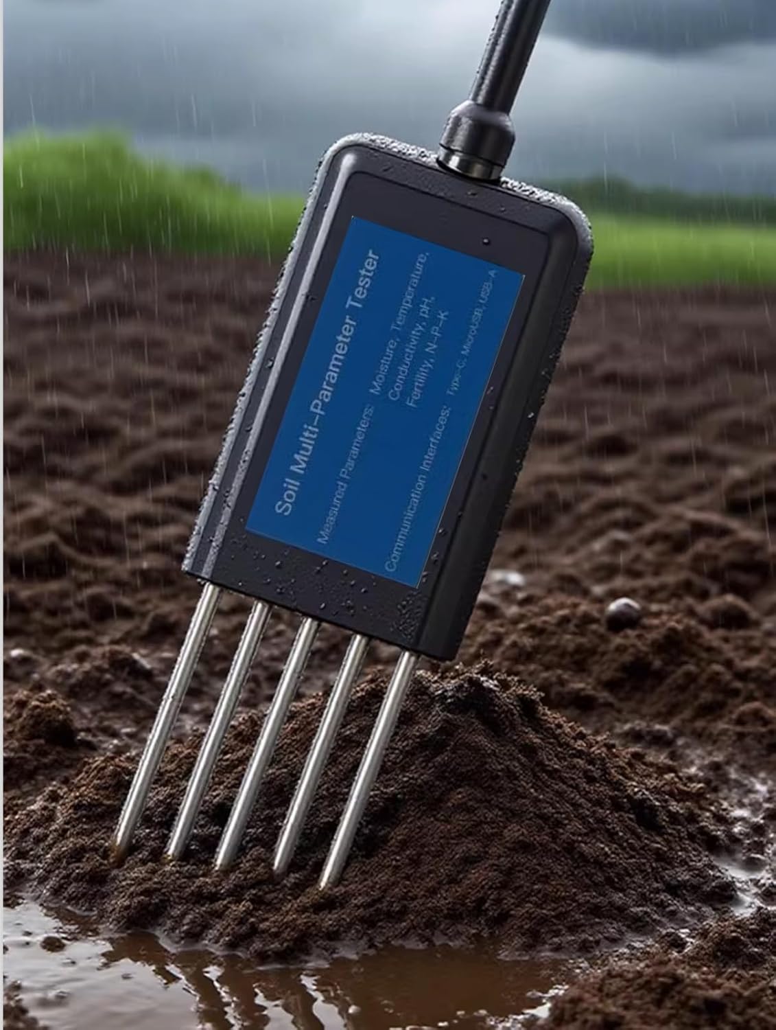 8 in 1 Soil Tester, Nitrogen, Phosphorus, Potassium Npk Tester, Ph, Moisture, Nutrient Conductivity, Ec Meter,High Accuracy Digital Sensitive,Soil Fertility Test