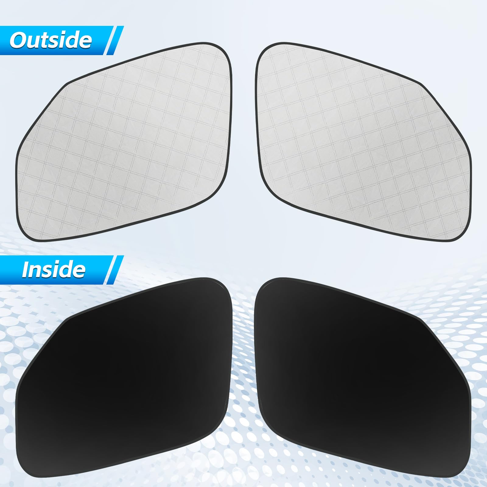Magnetische Sonnenschutz Seitenfenster Ersatz für FIAT Ducato 2006-2026 | 2PCS Luxus Seitenfensterschutz Ersatz für Peugeot Boxer/Citroen Jumper, Faltbar Sonnenschirm UV Schutz Reflektierender