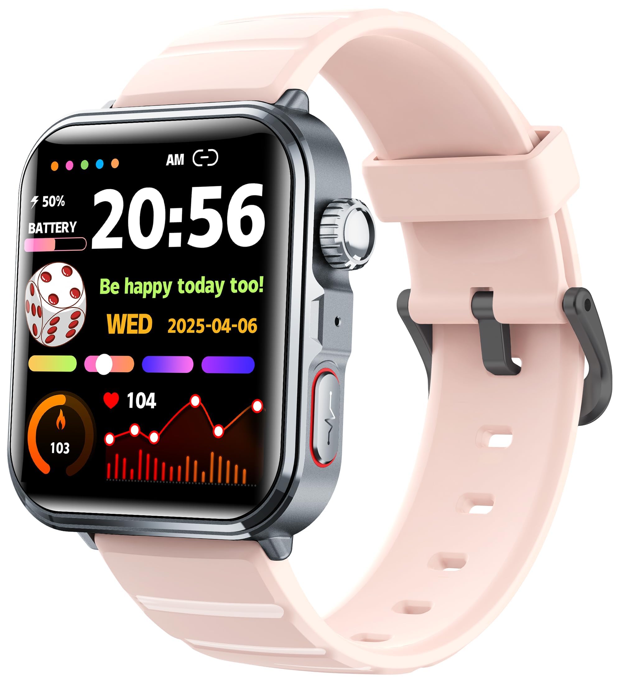 Orologio intelligente per uomini e donne anziani con rilevamento di caduta e allarme di caduta per telefoni Android iOS Bluetooth Risposta/composizione chiamate frequenza cardiaca monitoraggio del