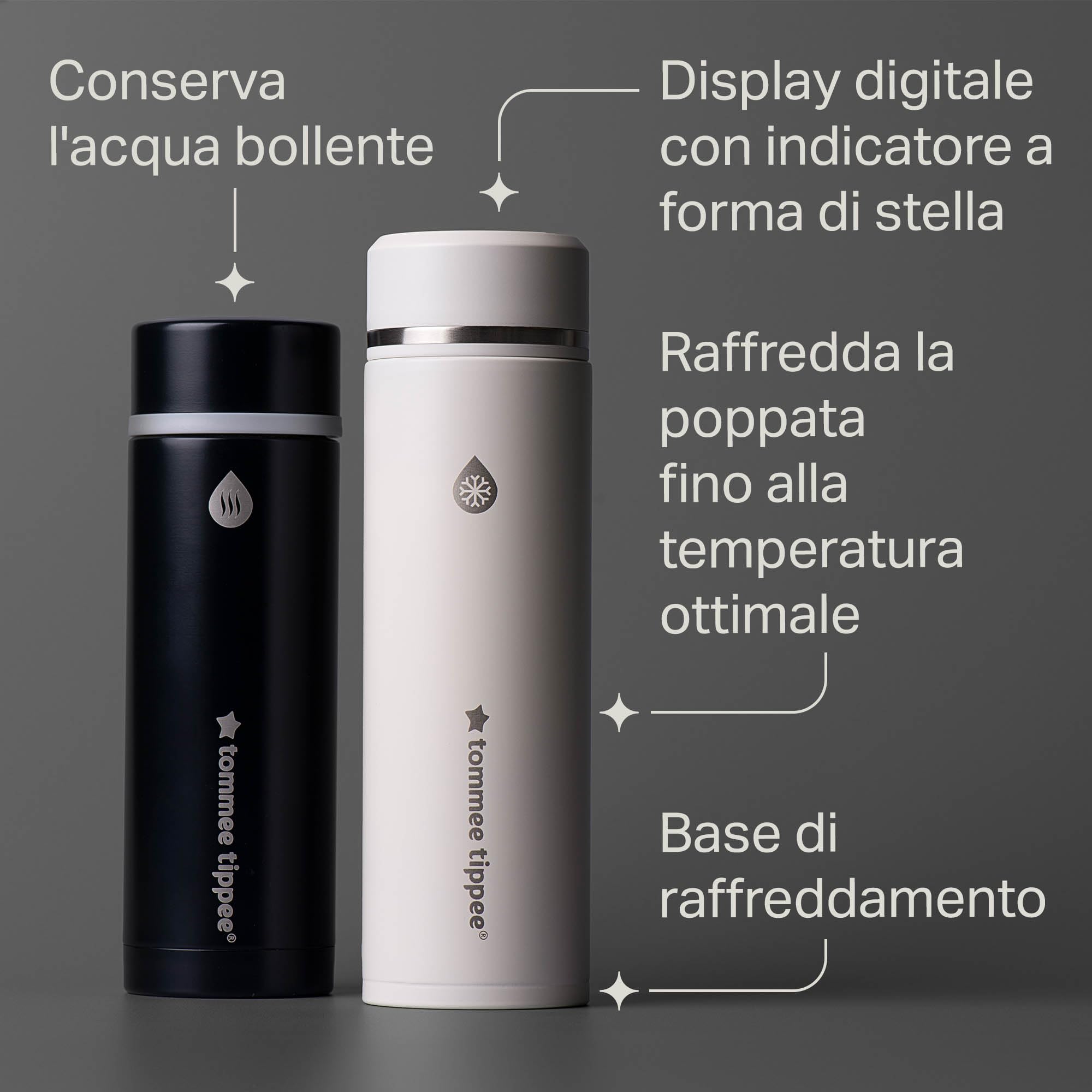 Tommee Tippee Set Preparazione Biberon PrepGo, Raffredda il Latte Alla Giusta Temperatura in 2 Minuti, Portatile con Display per la Temperatura