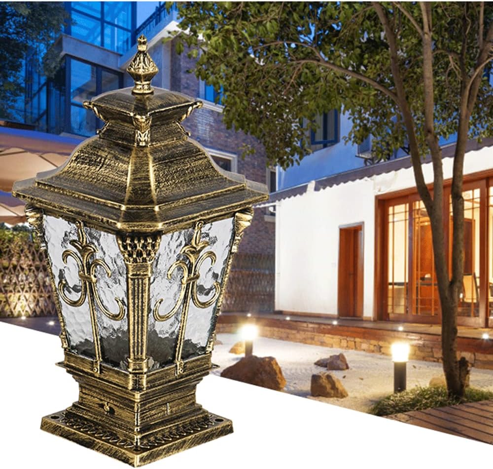 EuropeLawn Lamp Traditional Floor Lamp E26 Waterproof Light with Mounting Base, Outdoor Patio Pillar, Outdoor Light for Garden, Pole, Terrace, Patio, Decoration