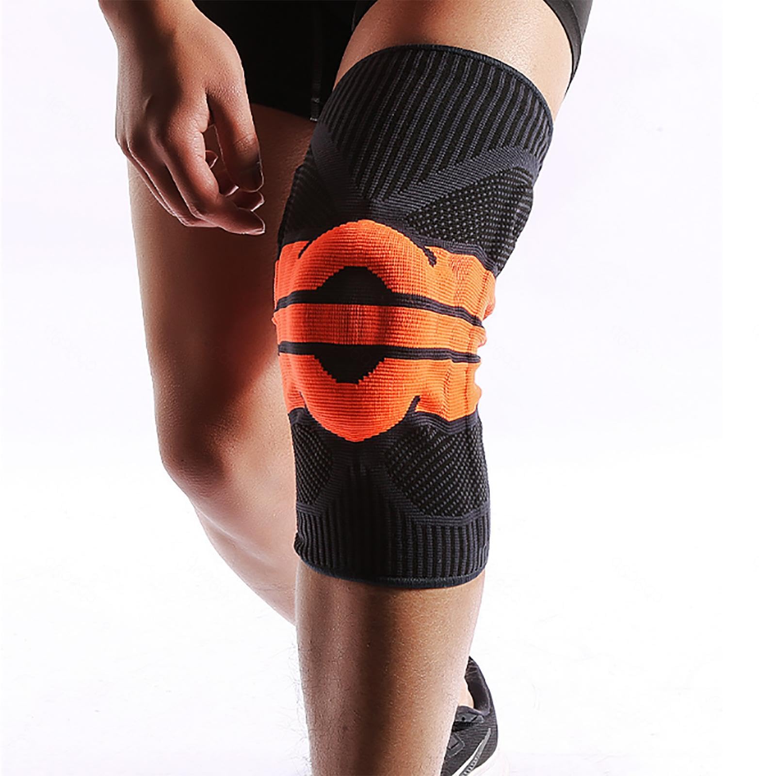 Rodilleras de Voleibol/Rodilleras para Dolor de Rodilla Mujeres y Hombres/Rodillera Manga de Compresión/estabilizadores de Resorte Lateral/Alivio del Dolor Articular,L-E