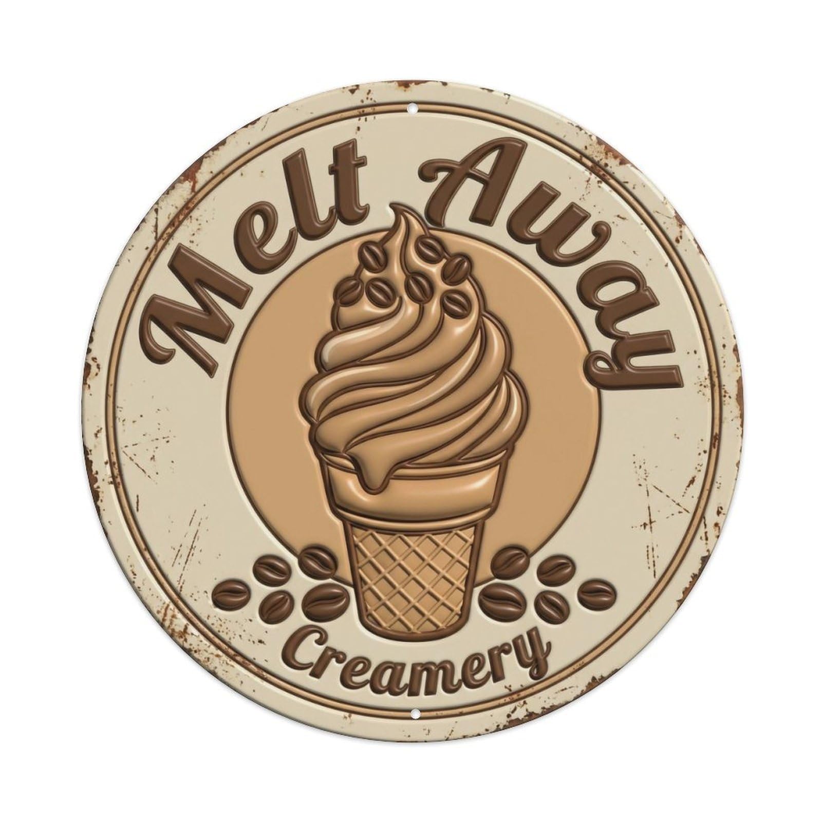 Melt Away Creamery Classic Metal Tin Sign