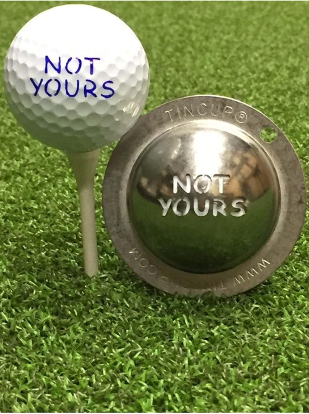Tin Cup Golf Ball Custom Marker Alignment Tool Stencil