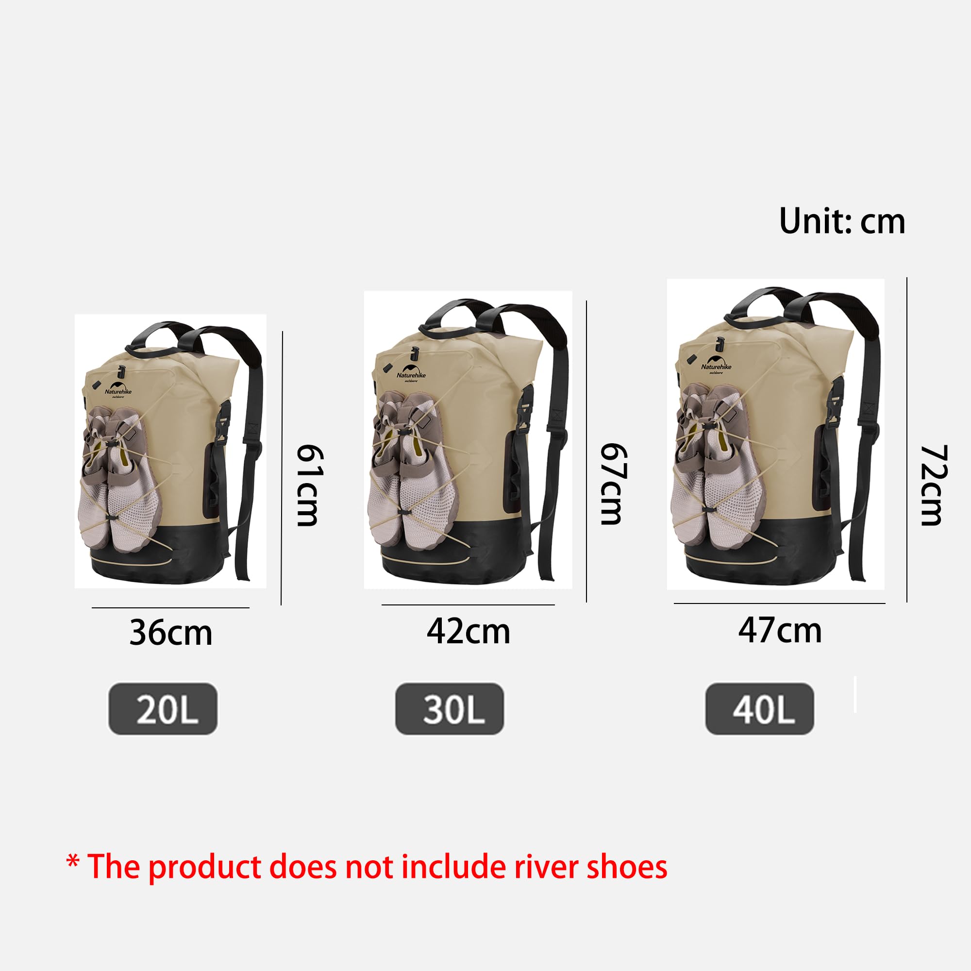 Naturehike - Mochila impermeable para hombre, mochila de senderismo impermeable al aire libre, mochila ligera para camping, viajes, 20L/30L/40L