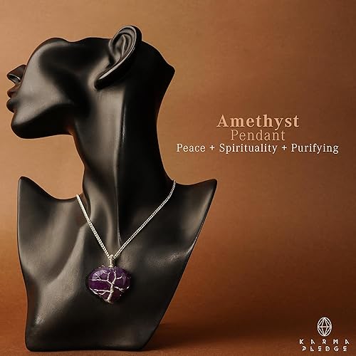 Miniatura 2 de KARMAPLEDGE Collares de cristal curativo hechos a mano para mujeres y hombres, colgantes de cristal de chakra para curación, yoga, meditación,