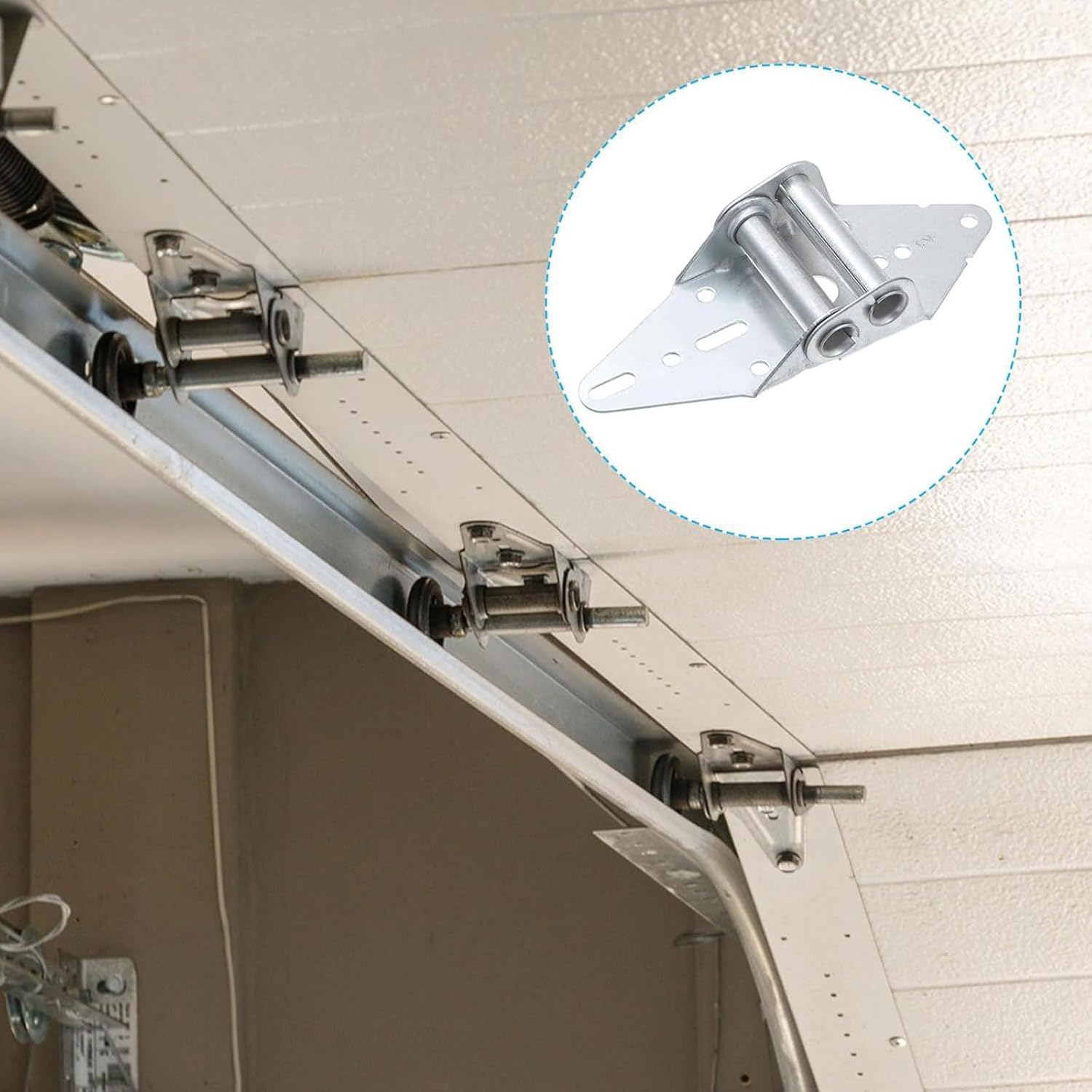 Garage Door Hardware Replacement with Heavy Duty Rollers and Shielded Bearings for Smooth Complete Garage Maintenance Set