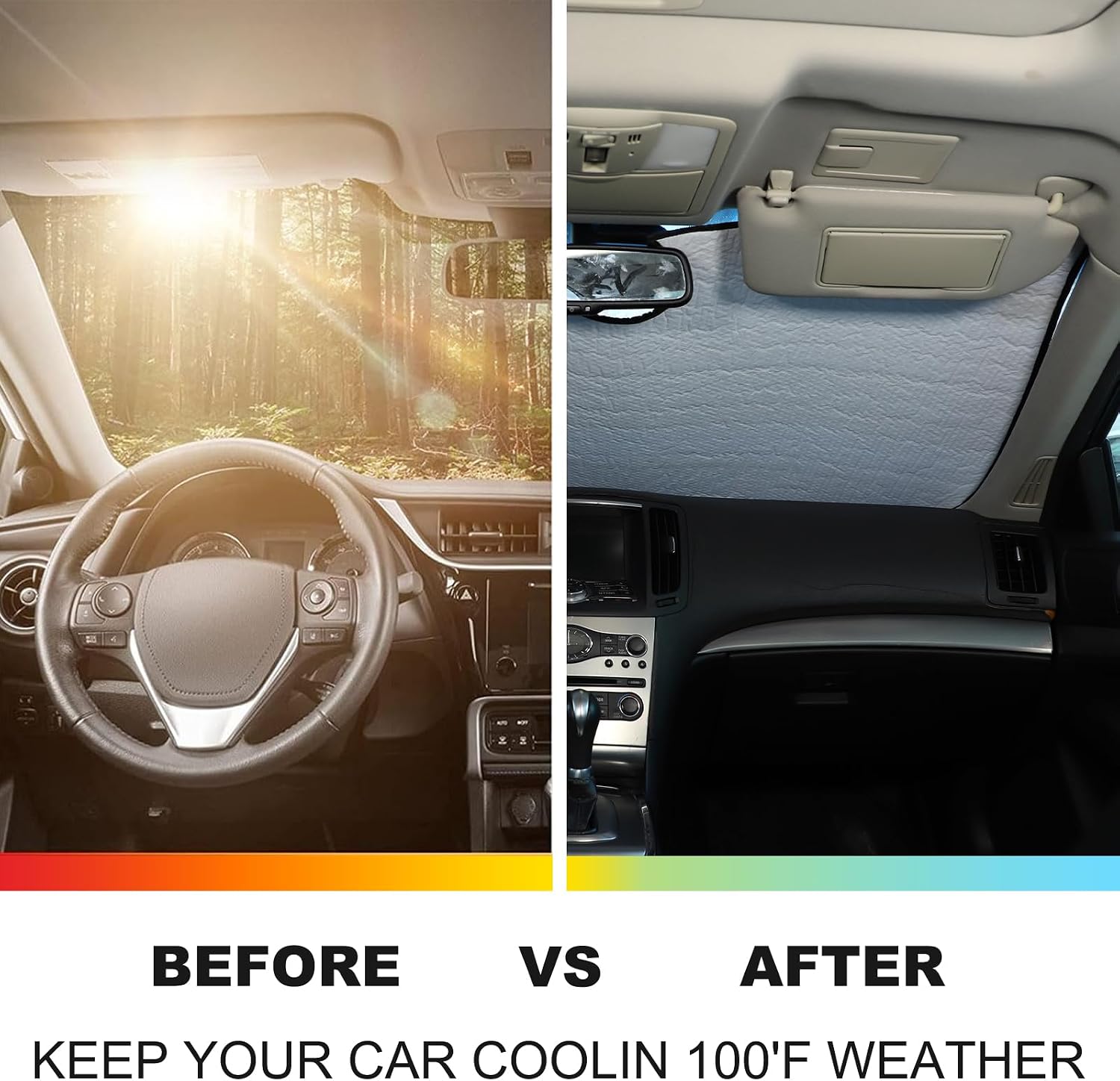 Windshield Sun Shade Compatible with Infinity G37 G25 2007-2013, Front Window Sunshade Heat Blocker Visor Protector Reflective Sunshade Keep Your Car Cooler,1PCS