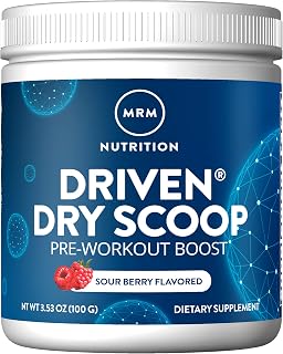 MRM Nutrition Driven™ Dry Scoop Pre-Workout Powder| Sour Berry Flavored| Pure Ingredients| Muscle + Hydration + Energy Blends| Performance Energy | Vegan + Gluten-Free | 15 Servings
