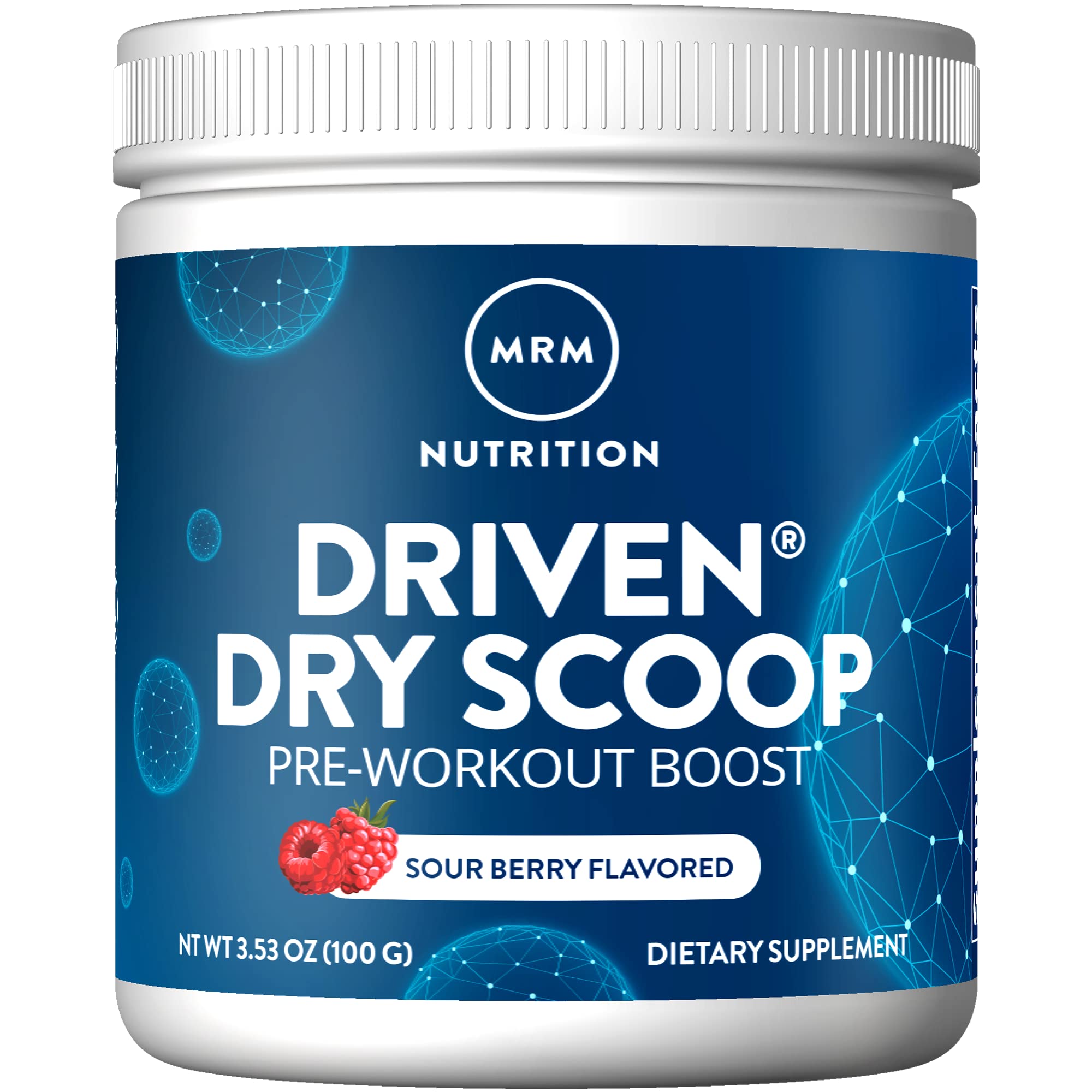 MRM Nutrition Driven™ Dry Scoop Pre-Workout Powder| Sour Berry Flavored| Pure Ingredients| Muscle + Hydration + Energy Blends| Performance Energy | Vegan + Gluten-Free | 15 Servings