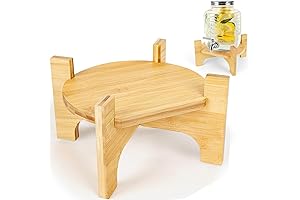 Beverage Dispenser Stand Bamboo Drink Dispenser Stand without Dispenser