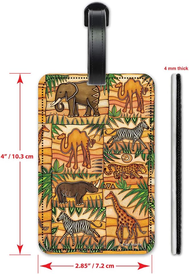 Safari - Image by Dan Morris - Luggage ID Tags - Suitcase Identification Cards - Set of 2 image 2