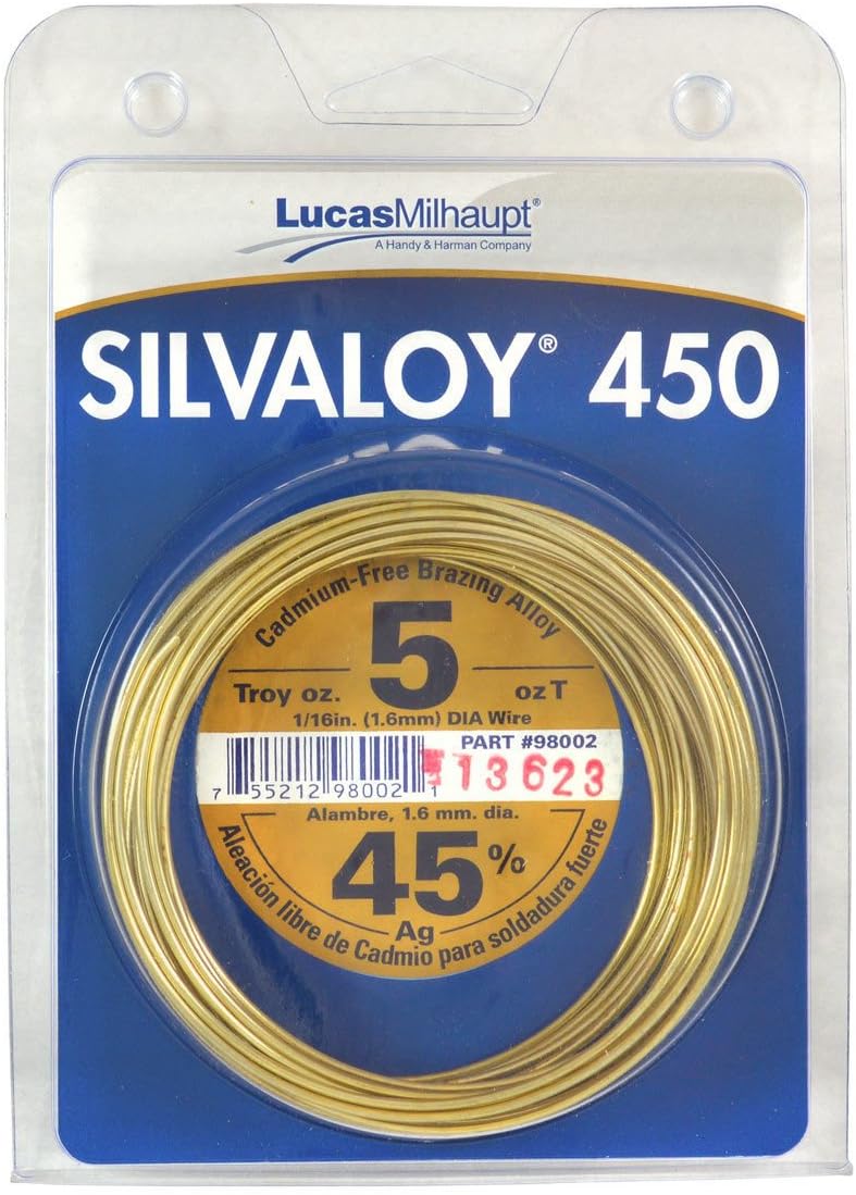 Silvaloy 450 45% Silver Solder Brazing Alloy 5 oz, 98002