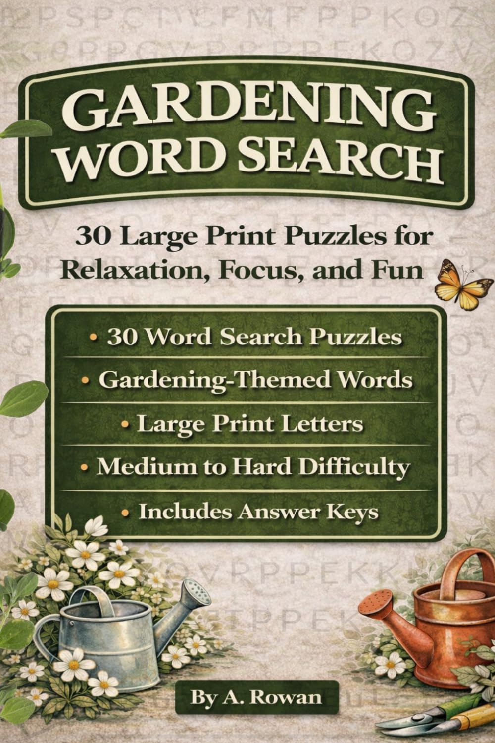 Gardening Word Search: 30 Relaxing Puzzles for Stress Relief and Mindful Fun