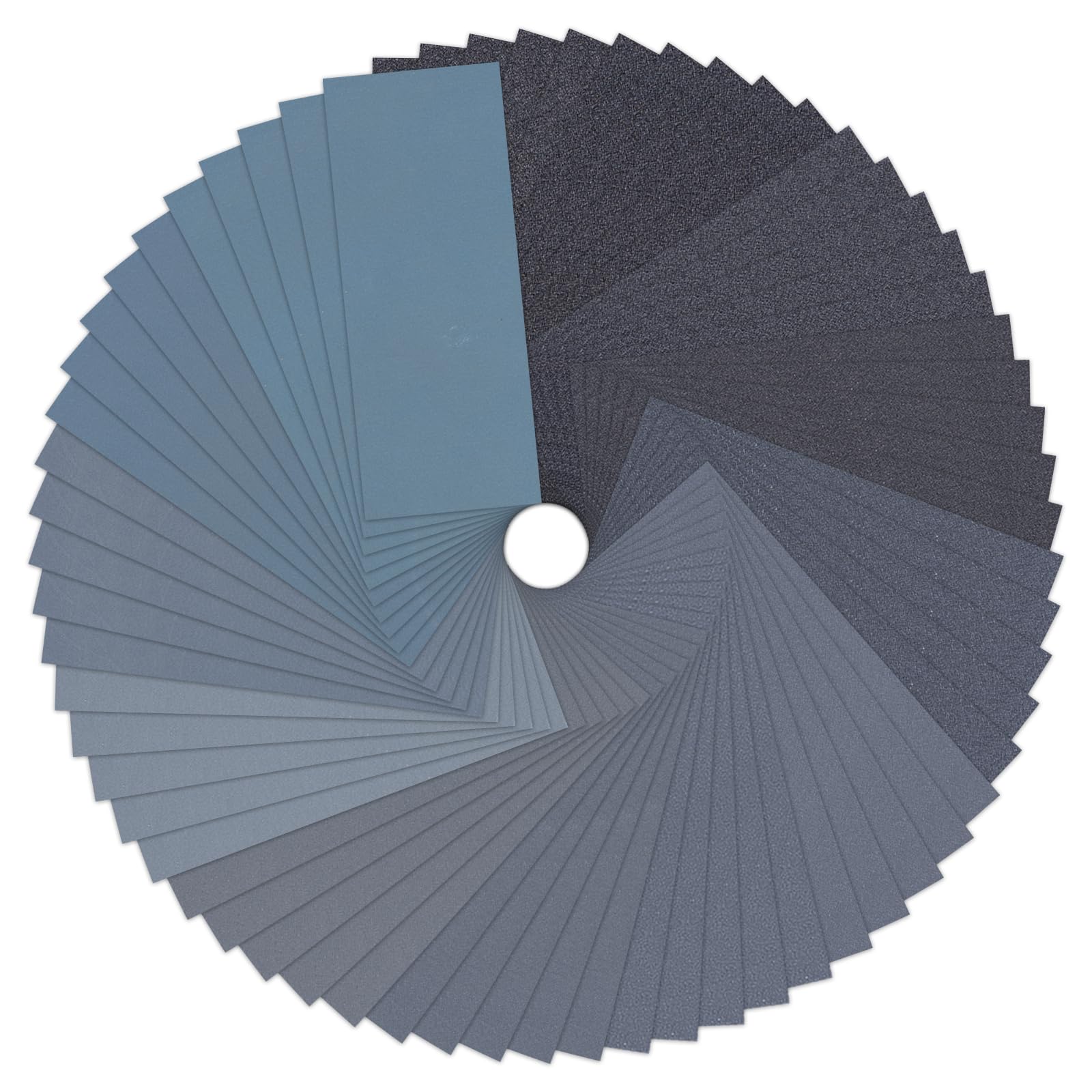 Carehabi 70 Stück Schleifpapier Set, Nass und Trocken Schmirgelpapier Fein 120-3000 Sandpaper für Metall, Auto, Holzmöbel, Stein, Lack, Glas, 23 x 9,5 cm
