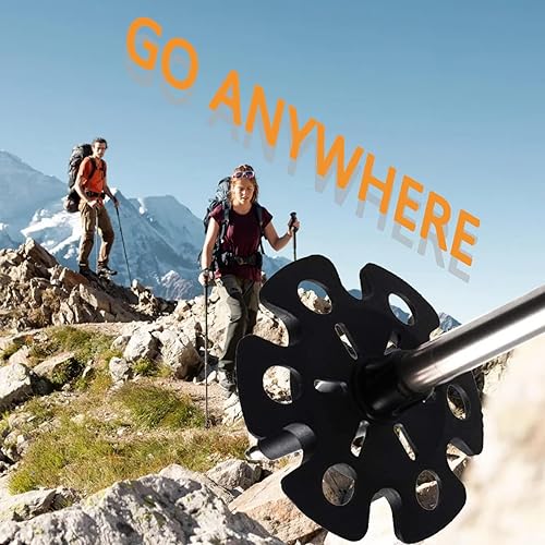 Miniatura 8 de Puntas de bastón de senderismo de goma, 4 piezas, puntas universales de carburo, puntas de botas de goma, protectores de pies de goma, copos de