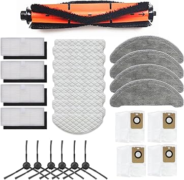 TEidea Vacuum Cleaner Main Roller Brush HEPA Filter Side Brush Mop Cloth Dust Bag, Compatible for Imou L11-A L11 Vacuum Cleaner Accessories