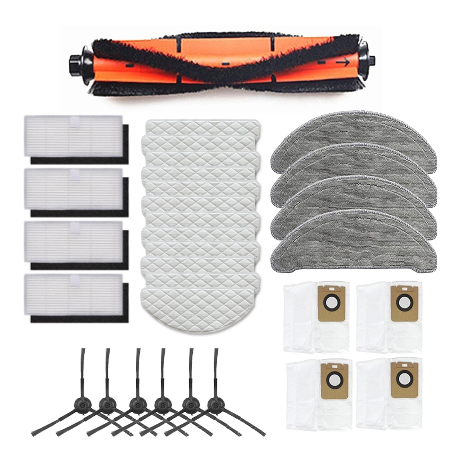 EtliN 31 Uds Cepillo de Rodillo Lateral Compatible con Imou L11-A L11 repuestos de aspiradora filtros paño de fregona Filtro de Tanque de Agua Herramienta de Limpieza barredora