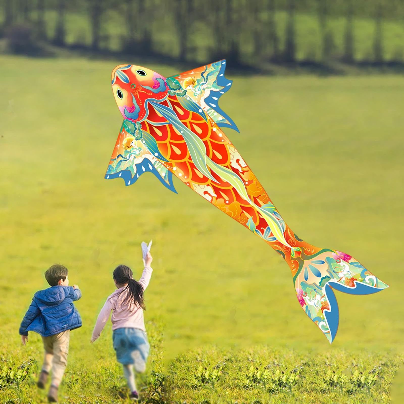 Perfeclan Koi, Portable, créatif pour Les activités familiales en Plein air, Jouet Volant pour Parc, Jardin, Cour, mer, Enfants