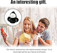 Vista 6 de Ziciner Funda para palanca de cambios de coche, diseño de suéter a la moda, protector de cambios suave universal, accesorios de decoración