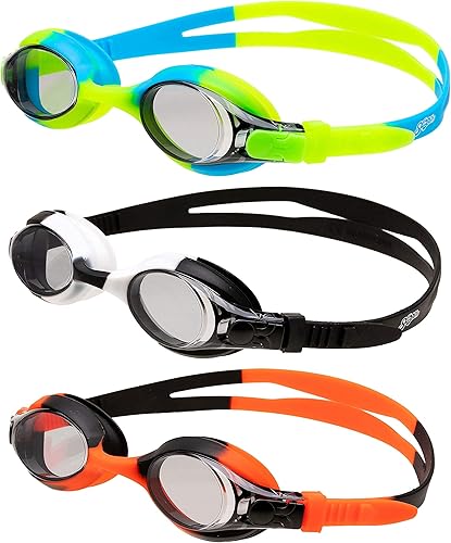 Miniatura 9 de Gafas de natación para niños (paquete de 3), gafas de natación antivaho para adolescentes