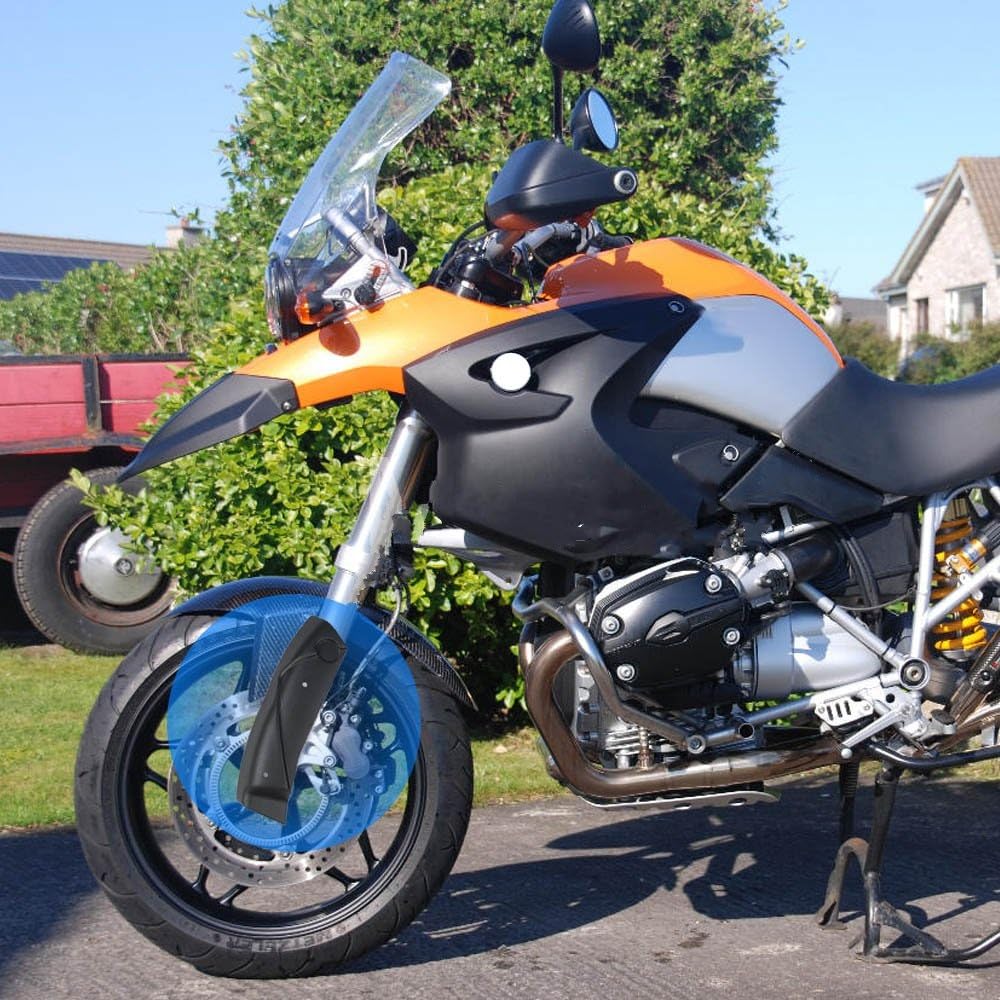 Parafango Moto Universale VUIUYOIES Per R1250 R1200 - Protettivo Anteriore E Posteriore In ABS E Alluminio (Argento)