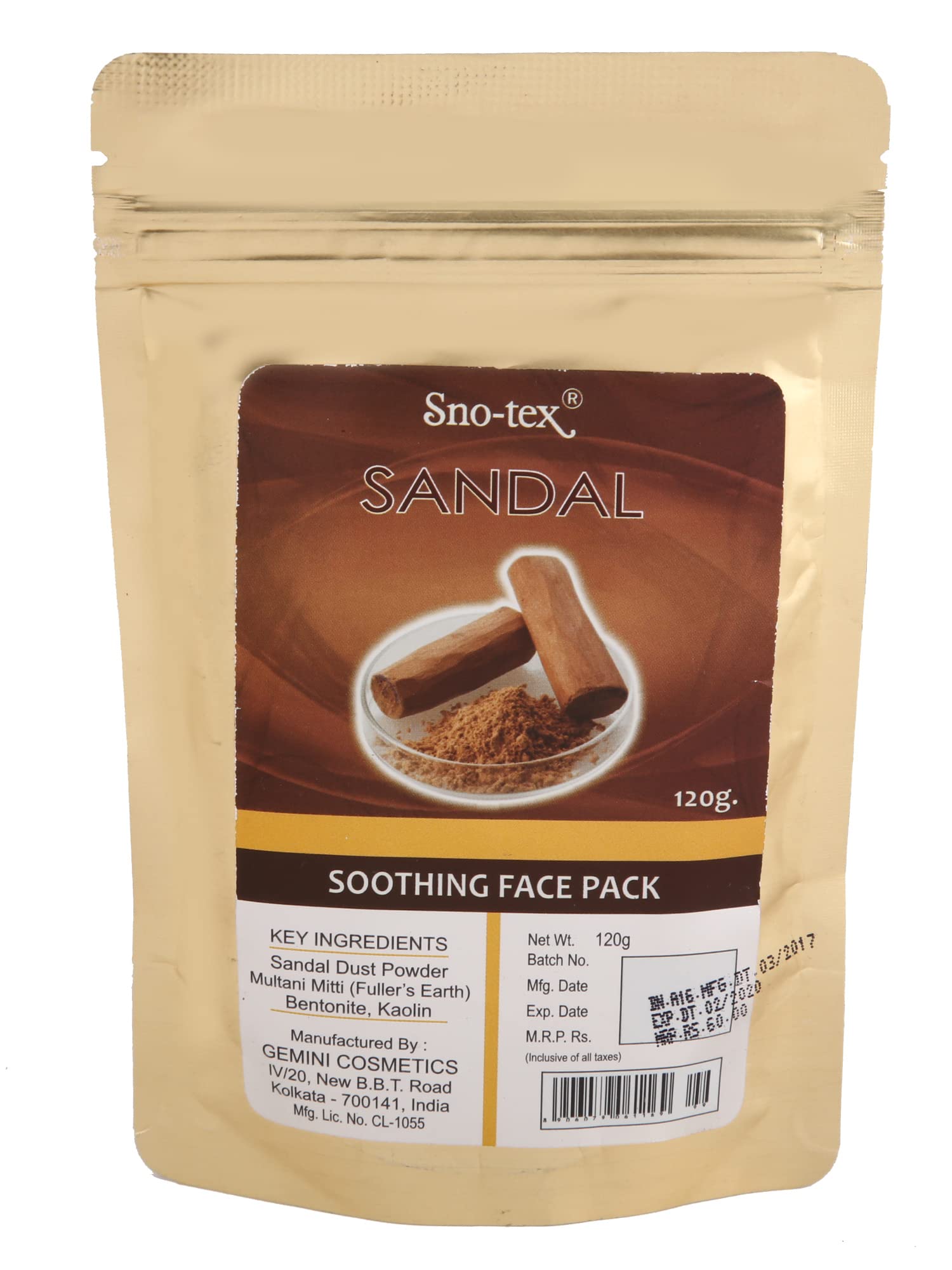 Sno-tex Sandal Face Pack - 120G (Pack Of 2)