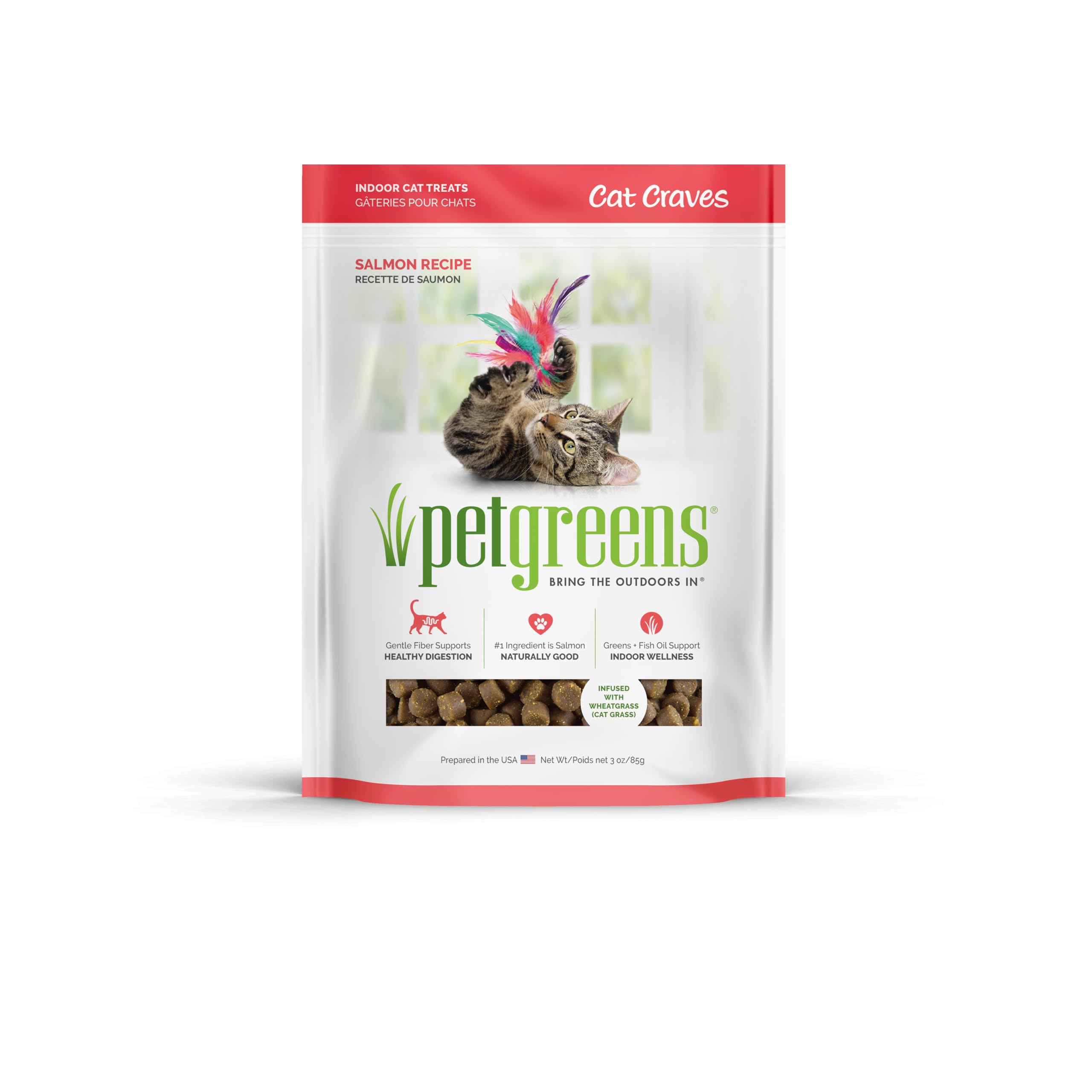 Pet Greens Treats Savory Salmon Semi-Moist Cat Treats 3 Ounce (Pack of 1)