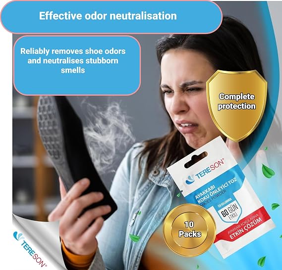 Tereson Shoe Anti-Scent Powder, 10 Pieces