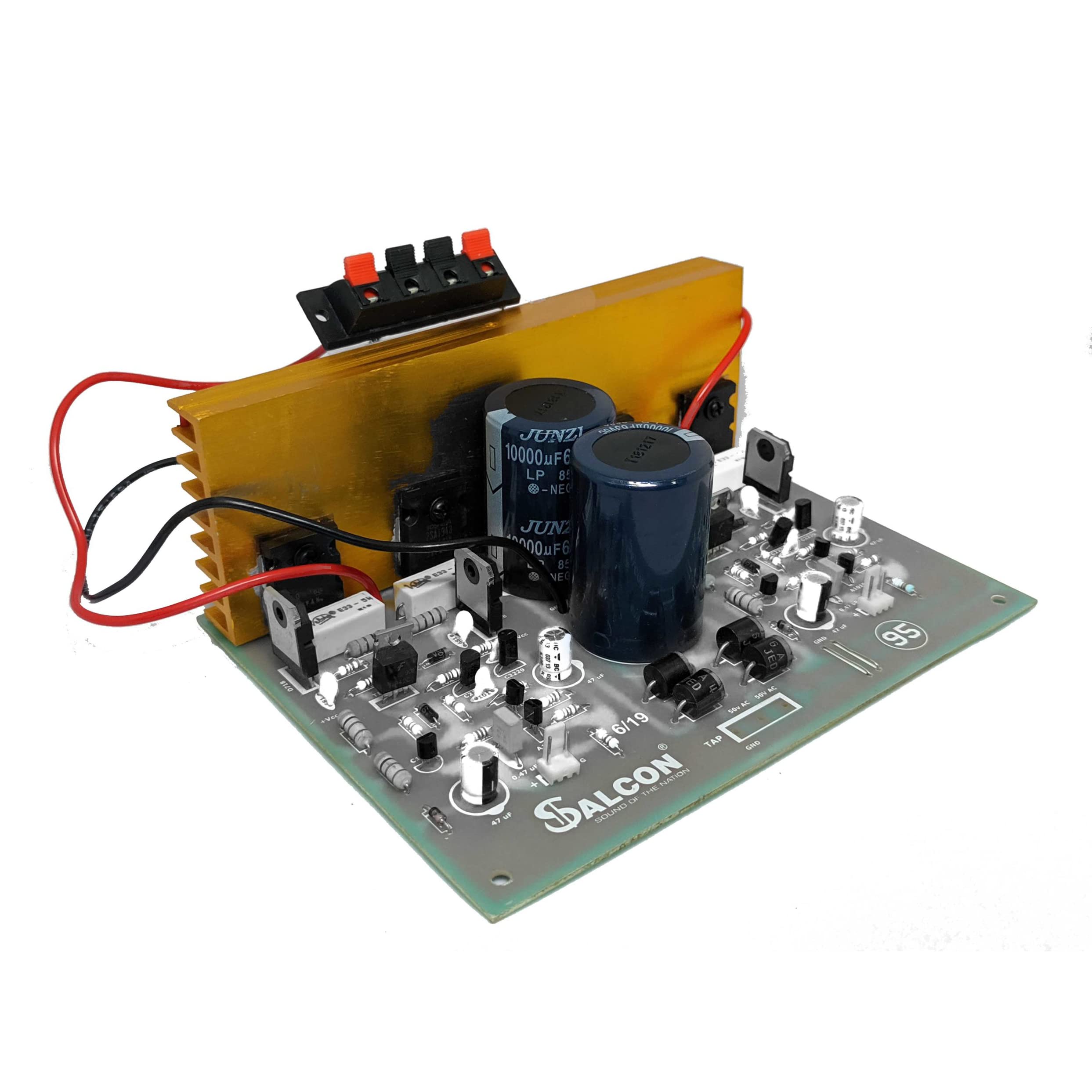 salcon gold pro series 200 watt rms stereo amplifier board (337), 2sc5200/1943 original toshiba transistor, diy kit for home audio