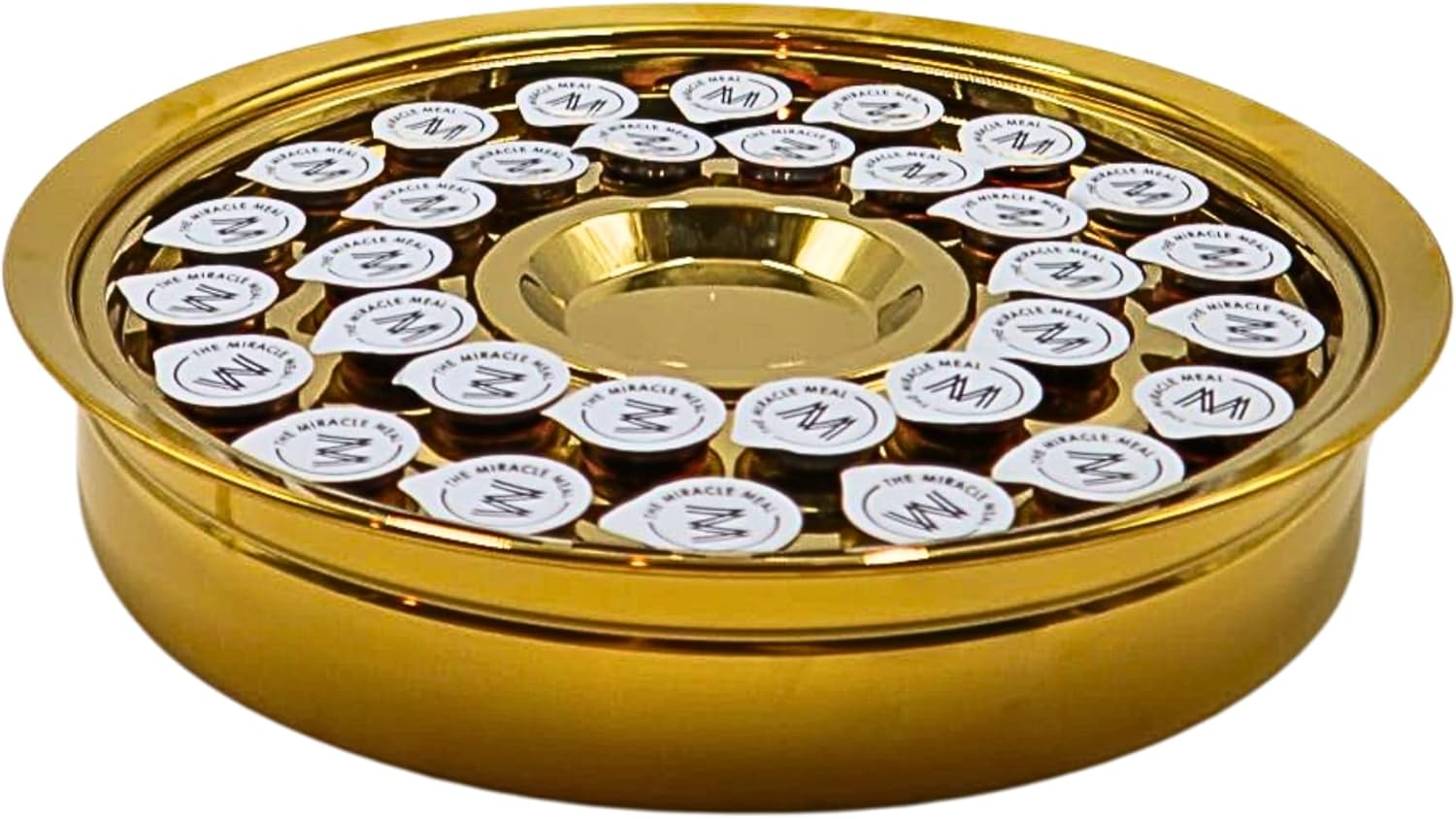 Gold Premium Communion Tray – Stainless Steel 32-Cup Communion Ware for Churches