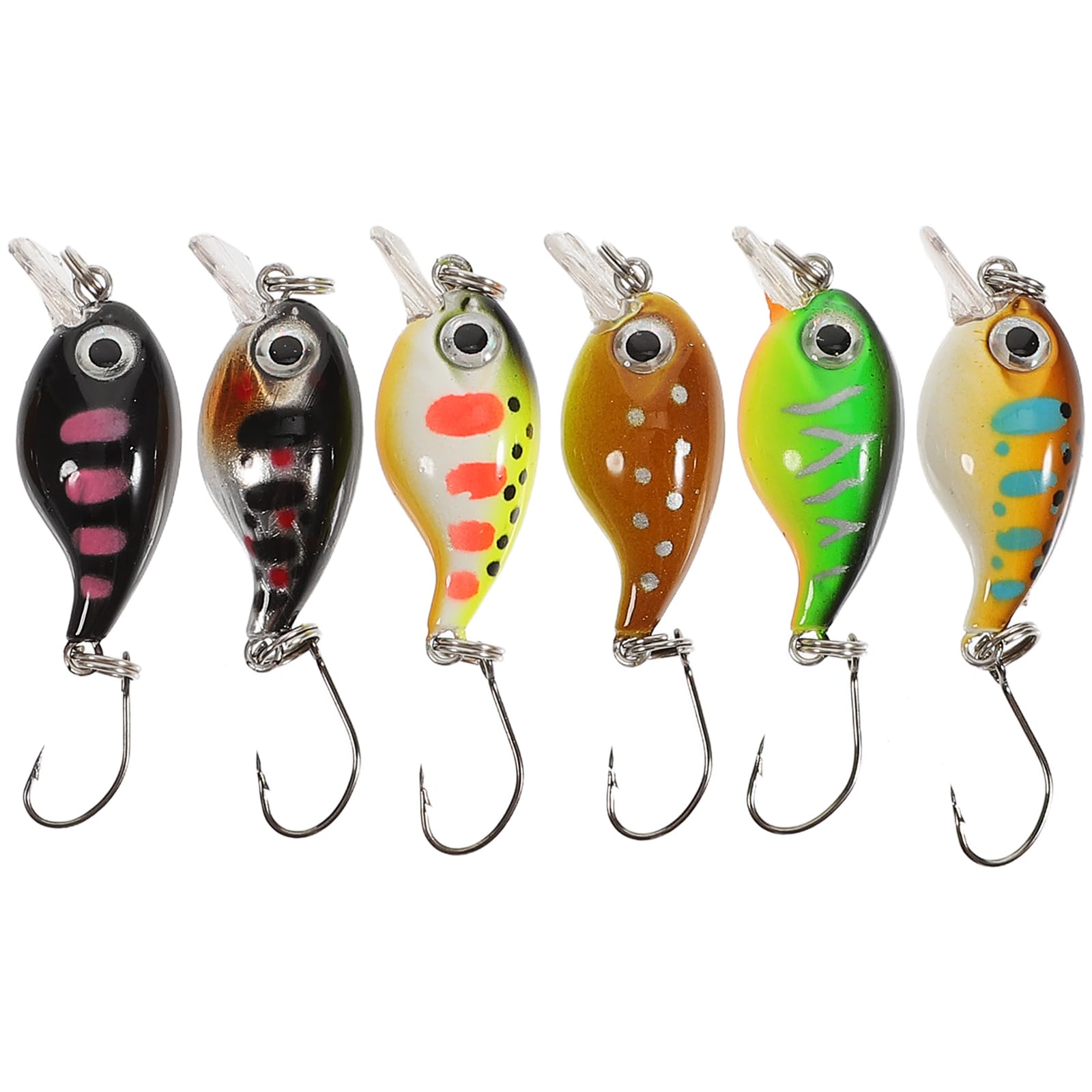 Lure Bait: 6 Pcs Portable Fishing Lures Fishing Tool, Ice Gear Portable Baits Fake Fish s Plastic s Fake Lures Swim