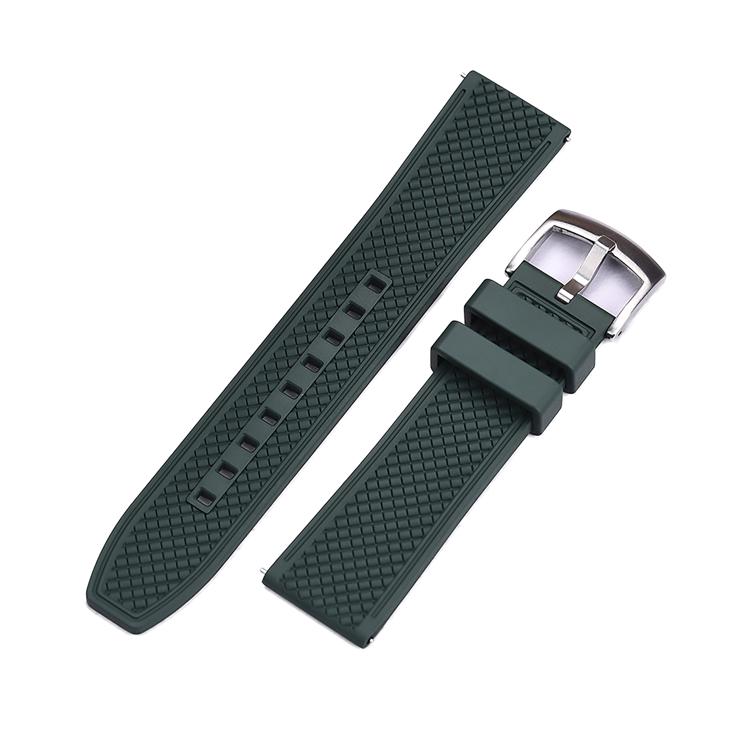 WAMD Quick Release FKM Rubber Watch Strap - Haisch (Green, 20 mm) (B0BFVT1GT9) Amazon Price History, Amazon Price Tracker