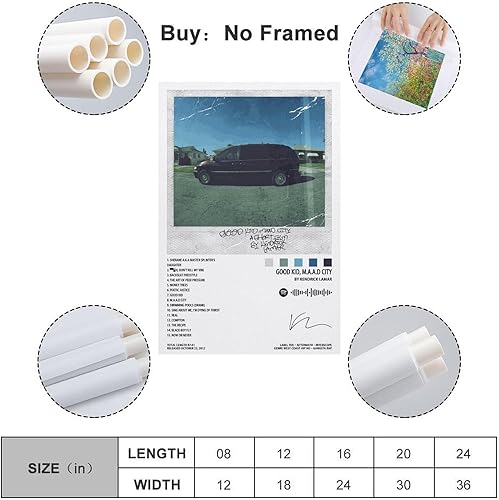 Miniatura 2 de Kendrick - Póster de Lamar Good Kid, M.A.A.d City (Deluxe) para álbum de música, pintura decorativa, lienzo, decoración de pared, pósteres para