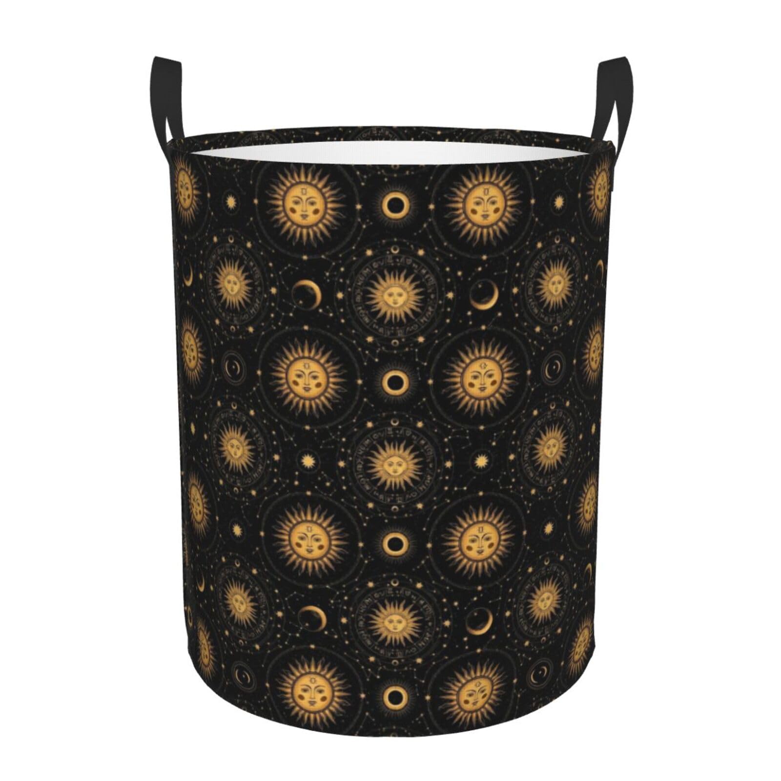 Cesta Biancheria Sporca 40X50cm Mystical Constellations Space Gold Zodiac