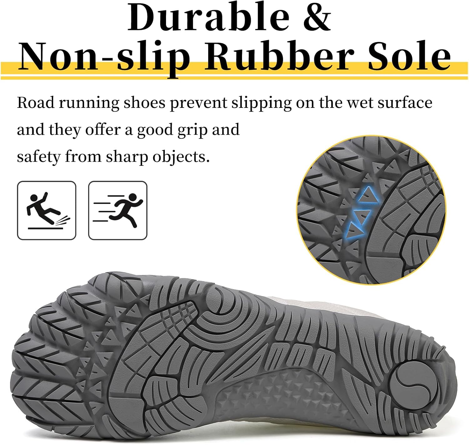 Unisex Minimalist Barefoot Shoes for Men and Women with Wide Toe Box Zero Drop Design Hike Footwear Minimalist Shoes Five Finger Cross-Trainer Ideal for Walking Hiking and Grounding Activities White - Image 6