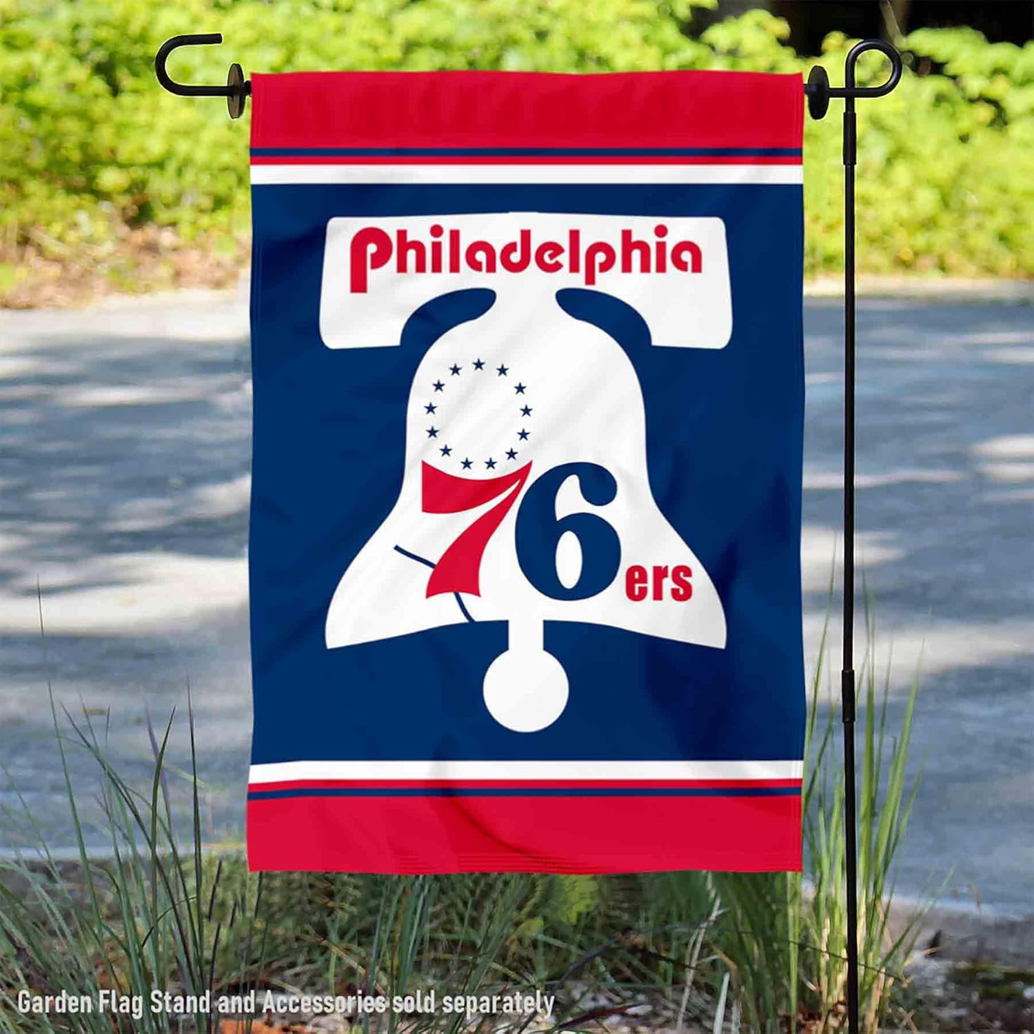 Philadelphia 76ers Vintage Throwback Retro Classics Double Sided Garden Flag - Image 2