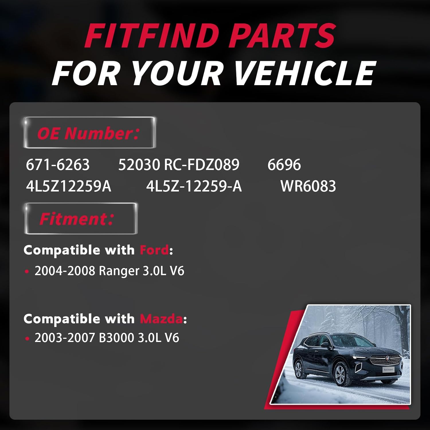 Set of 6 PCS Ignition Spark Plug Wires 671-6263 RC-FDZ089 4L5Z-12259-A & 6 Iridium Spark Plugs Set Compatible with Ford Ranger 2004-2008 Mazda B3000 2003-2007 3.0L V6