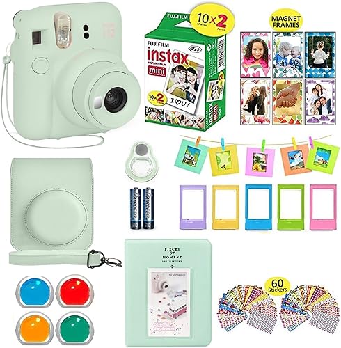 Miniatura 7 de Fujifilm Instax Mini 12 - Paquete de cámaras - 20 hojas de película, estuche de transporte, accesorios para obturador (blanco arcilla)