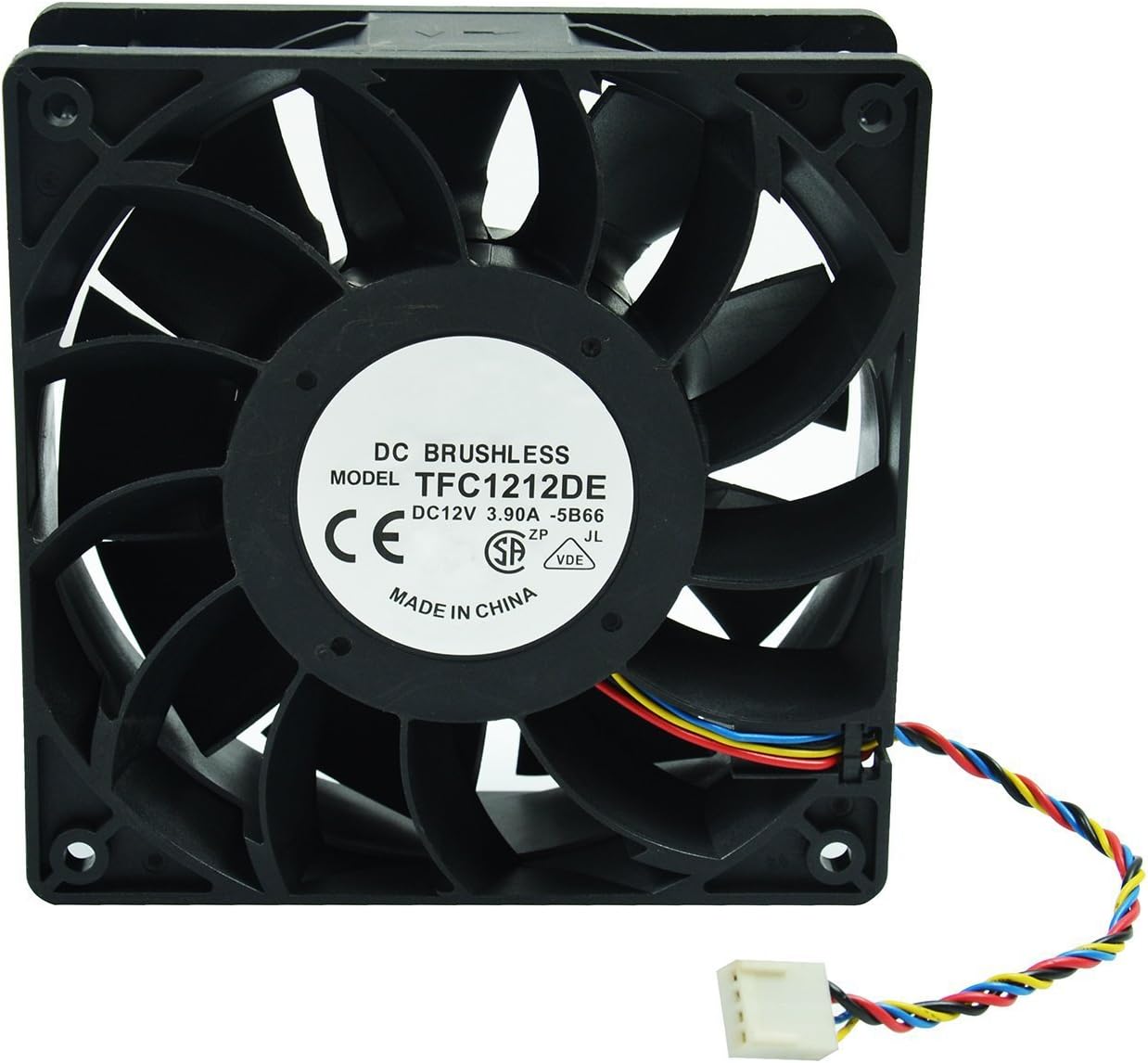 TFC1212DE Ultra Strong 12cm 120mm DC 12V 3.90A 252CFM 4pin PWM with Speed Sensor Server Inverter Axial Case Cooling Fan