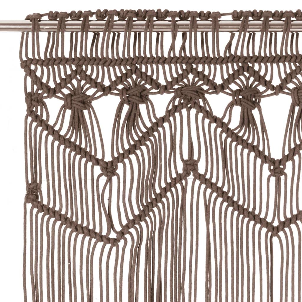 Rideau macramé 140 x 240 cm Coton Taupe
