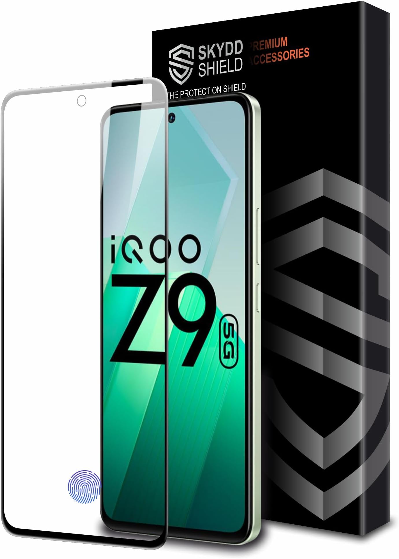 Military-Grade Gorilla Tempered Glass For iQOO Z9 and Vivo T3 (6.67 Inch) With Installation Kit | Edge to Edge Coverage | Black