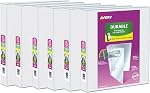 Avery Durable View Binder, 3" Slant Rings, 600 Sheet Capacity, 3 Ring Binder, 2 Pockets, PVC Free, Black (17041)