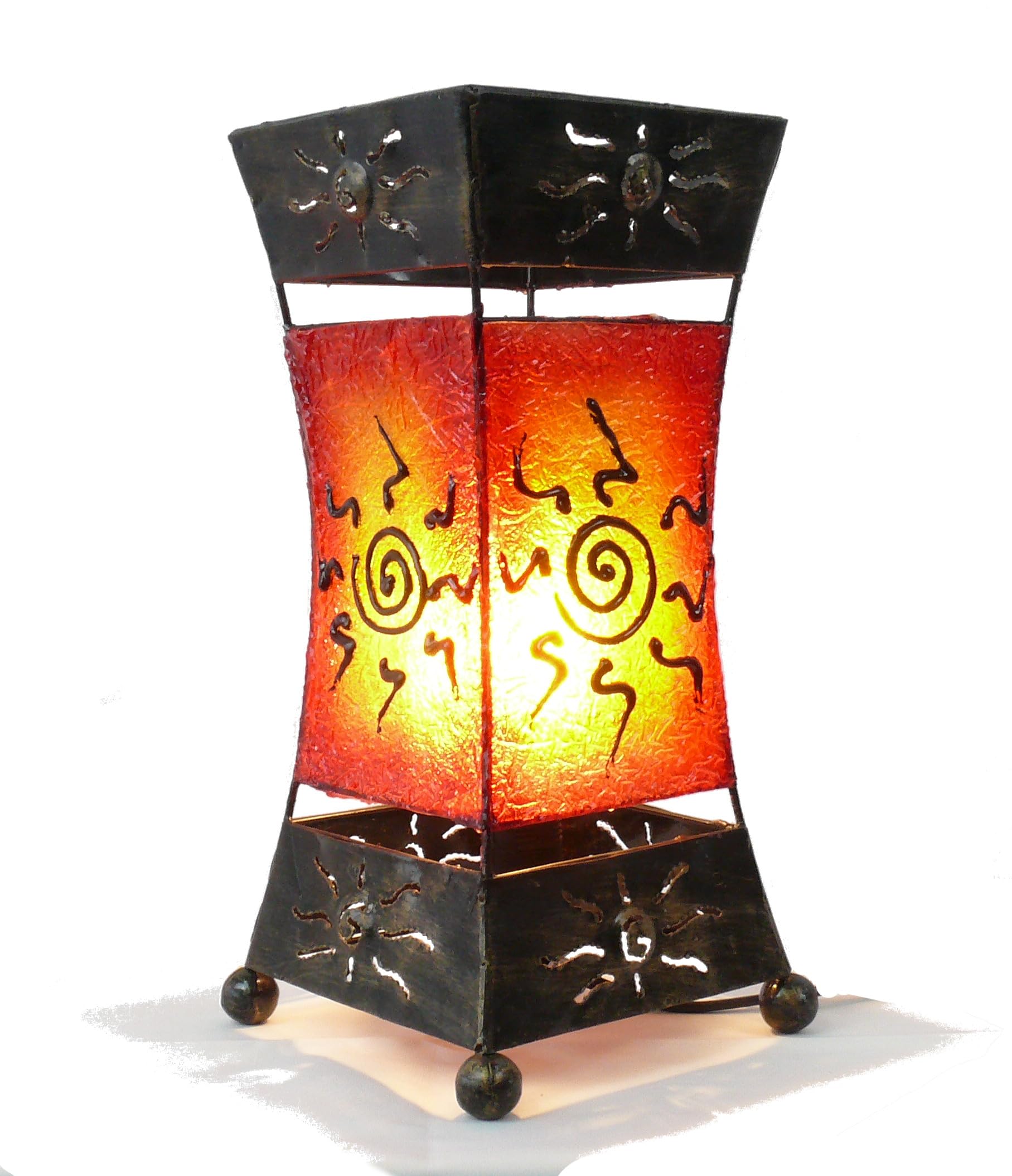 Lampe de table XENIA en métal et résine, Lumière de dècoration, hauteur env. 30 cm, luminaire d'ambiance
