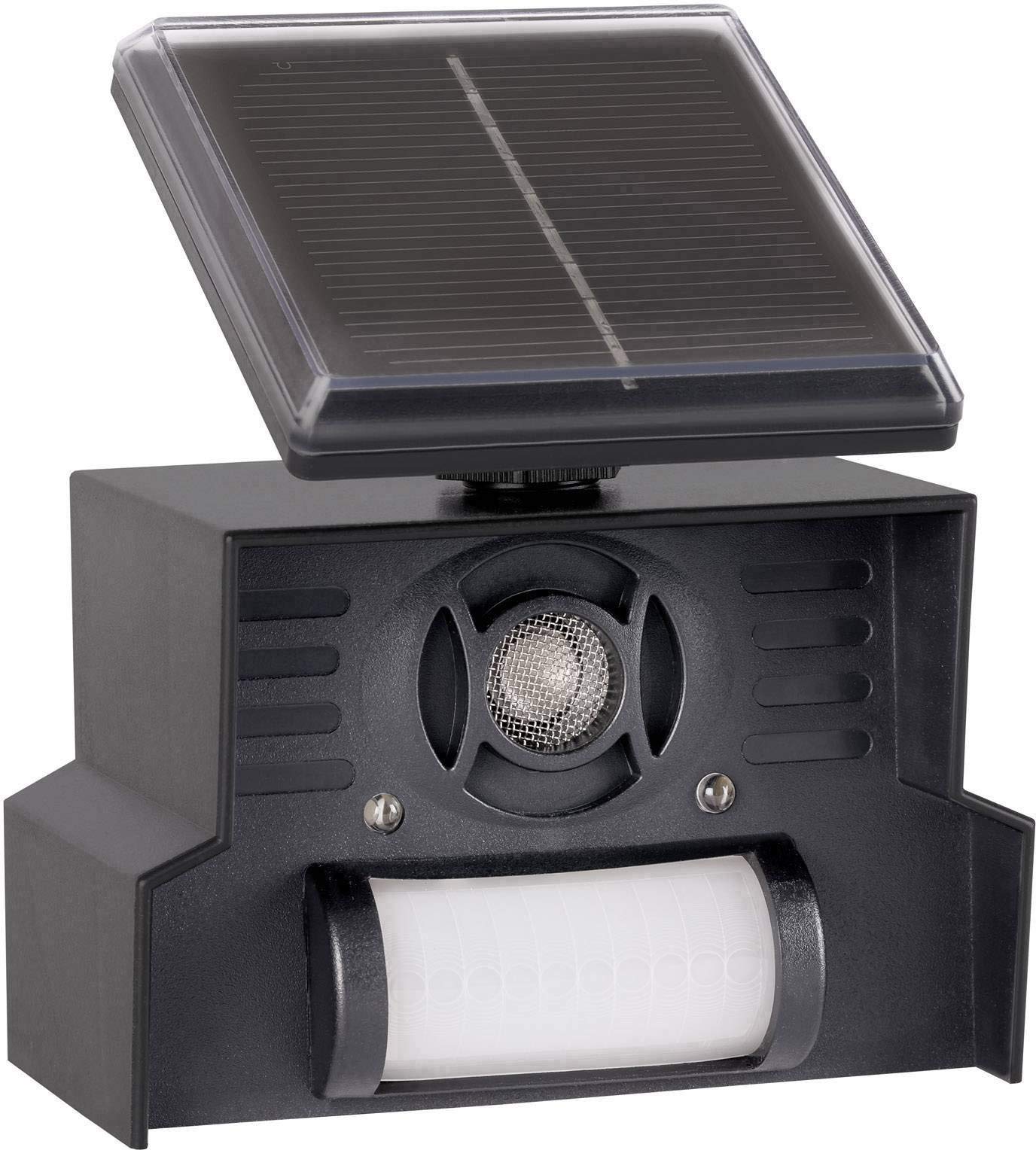 GARDIGO® Répulsif Solaire d'oiseaux à Ultrasons | Épouvantail Électronique avec Lumière Clignotante | 23-50 kHz | Portée de 110° et 7m | Effaroucheur pour Oiseaux et Pigeons pour Balcon et Jardin